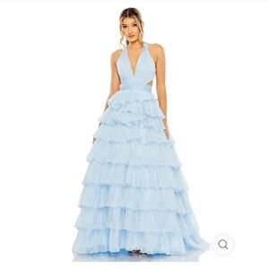 NWT Mac Duggal prom dress, size 10, light blue